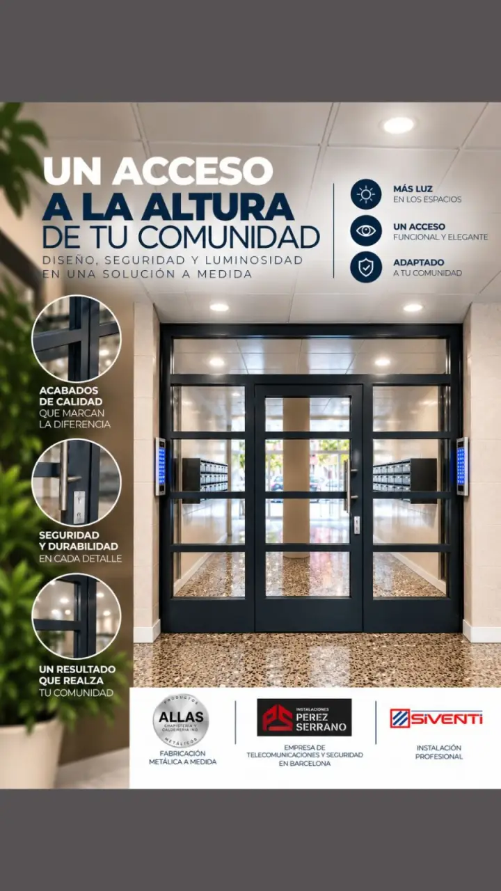 No estás cambiando solo una puerta. Estás cambiando cómo se entra a tu comunidad. Más luz, más seguridad y un diseño pensado para tu día a…